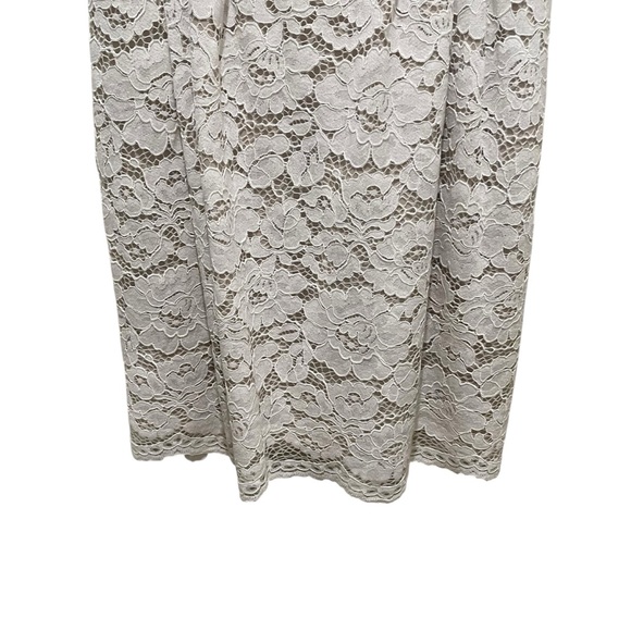 Vince Camuto Floral Lace Fit and Flare Mini Dress Off White Women’s Size 8 - Picture 3 of 10